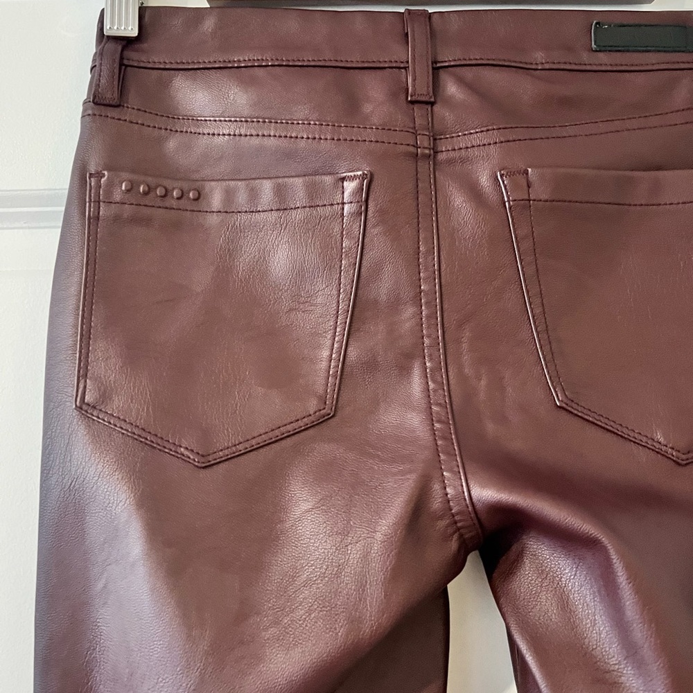 New Blank NYC Revolve Faux Vegan Leather Oxblood Red Skinny Pants Women’s 25 - Picture 11 of 15